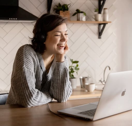 Woman having videocall